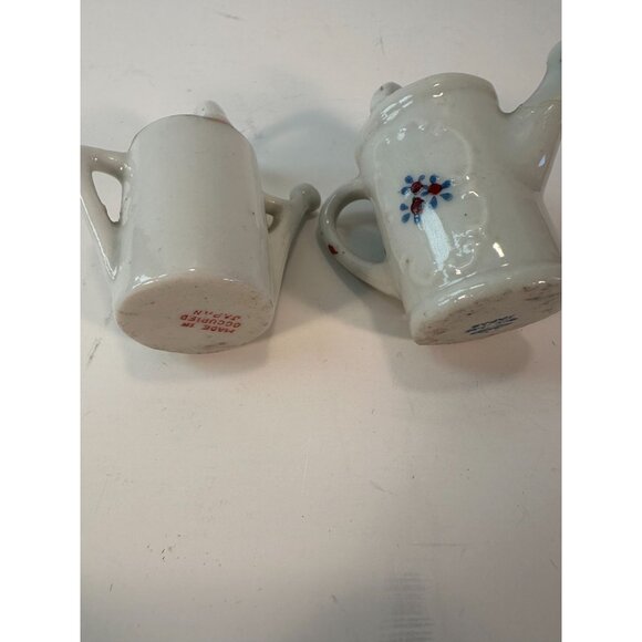 Set of 2 Miniature Japanese Porcelain watering cans from "Occupied Japan" era (1 - Picture 4 of 5